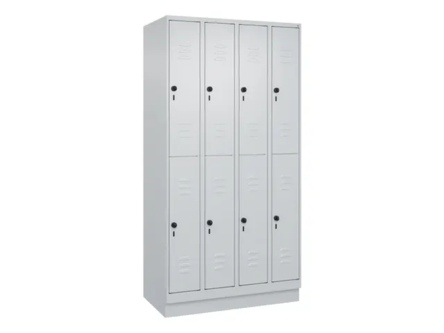 dubbeldekse locker,HxBxD 1950x1000x500mm,4x2vak.,vak B 250mm