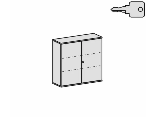Kantoorkast 1150x1200x430mm Decor Romp Noten Decor Front Lichtgrijs