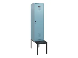 locker met bank,HxBxD 1950x400x815mm,1vak,vak B 400mm,draaigrendel - 2