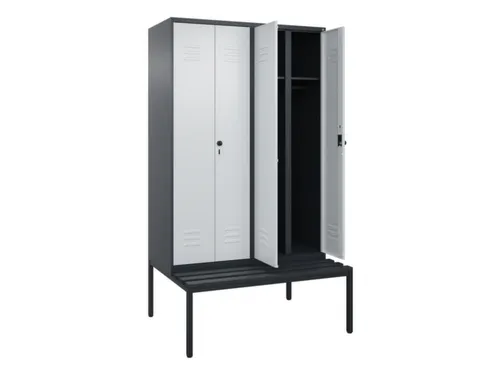 locker voor scheiding van kleding,HxBxD 2120x1200x815mm,4vak