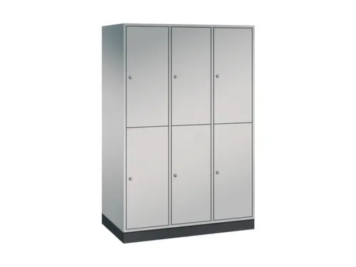 Dubbeldekse garderobekast,HxBxD 1950x1220x600mm,3x2vak.,vak B 360mm