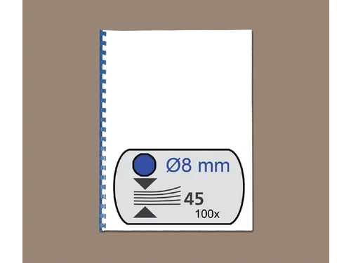 Bindrug GBC 8mm 21-rings A4 blauw 100stuks