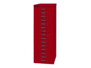 kantoor-ladekast HxBxD 860x279x380mm 15 laden romp kardinaalrood staal - 4