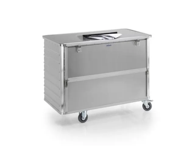 Dossierafvalbak 650 Liter Aluminium Hxlxb 990x1300x700mm Inworpsleuf