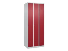 locker,HxBxD 1850x750x500mm,3vak,vak B 250mm,cil.-slot,staand op vloer