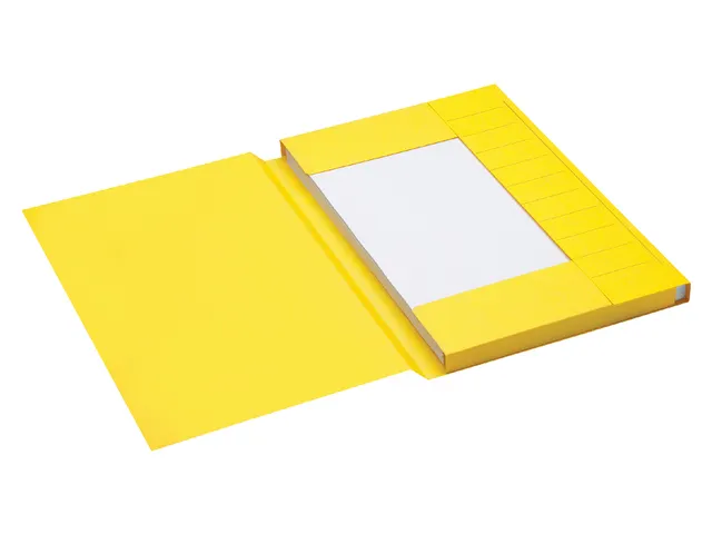 Dossiermap Secolor folio 3 kleppen 225gr geel