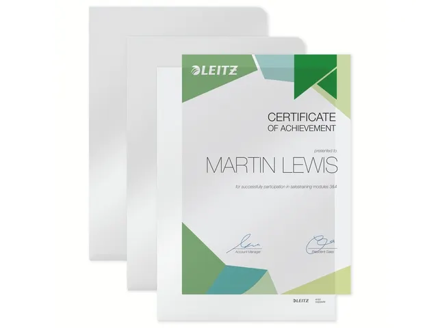 L-map Leitz 4153 premium A4 0.15mm PVC glashelder