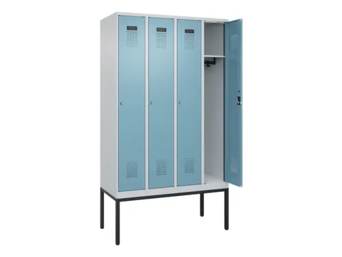 locker,HxBxD 2120x1200x500mm,4vak,vak B 300mm,cil.-slot,voetonderstel
