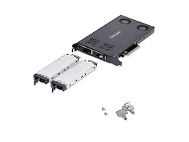 Dual-Bay m.2 NVMe SSD naar PCIe X8