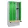 locker met bank,HxBxD 1950x900x815mm,3vak,vak B 300mm,draaigrendel