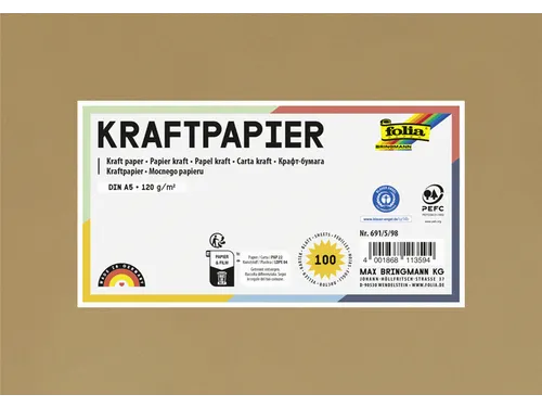 Kraftpapier Folia A5 120gr 100 vel
