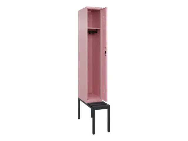 locker met bank,HxBxD 2120x300x815mm,1vak,vak B 300mm,cilinderslot