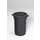 Afvalbak 60 liter HxØ 680x420mm met deksel PE zwart