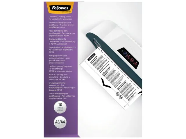 Lamineerhoes schoonmaakvellen Fellowes A4+A3 10 stuks