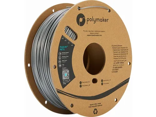 Polymaker PolyLite PETG filament 1,75 mm Zilver 1kg