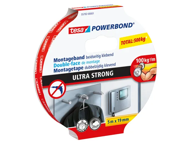 Powerbond Tesa 55792 montagetape ultra 19mmx5m