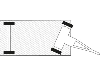 Aanhangwagen 2 Ton 2000x1000mm 1-as Besturing Luchtbanden Ral2004 - 2