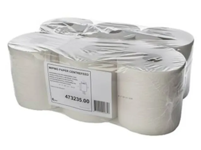 Blanco Centerfeed Poetspapier 1-laags wit met kern 300m/20cm 6 rol