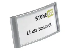 Badge Durable 8542 classic met magneet 34x74mm zilvergrijs