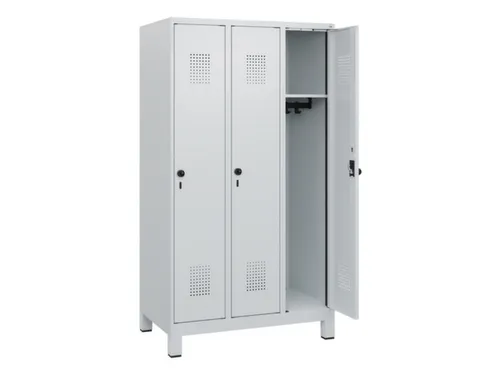 schoollocker,HxBxD 1630x900x500mm,3vak,vak B 300mm,draaigrendel,voeten