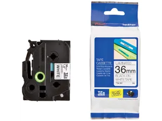 Labeltape Brother P-touch TZe-261 standaard 36mm zwart op wit - 1