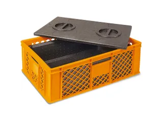 Euronorm-stapelbak,m. isoleerbox,HxLxB 240x600x400mm,20l,PE,oranje - 1