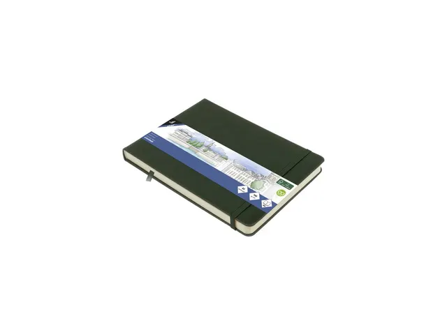 Schetsboek Kangaro A5 landscape forest green PU HC 80 vel 140gr roomwi