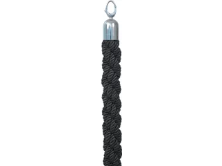 Afzetkoord Securit 150cm zwart met chromen knop - 1