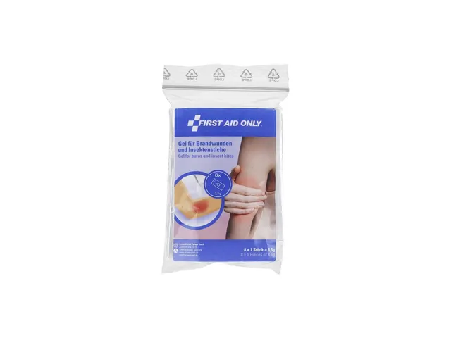 Gel pour brûlures First Aid Only, paquet de 8 pièces de 3,5 gramme
