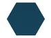 Panneau affichage héxagone Bleu Ø 60cm