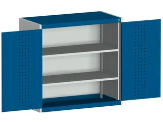 kast met perforaties HxBxD 1000x1050x525mm 2xStalen bodem Ral5010 - 2