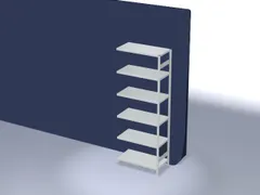 systeemstelling,aanbouwveld,HxBxD 2500x1010x535mm,vakl. 230kg