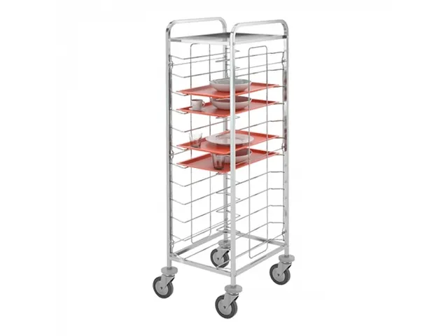 Emga regaalwagen voor dienbladen 1/1GN, 12 regalen