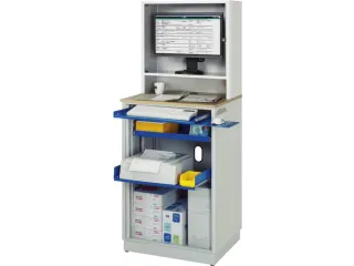 pc-kast,HxBxD 1810x720x660mm,monitorvak,toetsenbord-/muisblad - 1