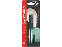 Vulpen STABILO Flow medium pastel rooskleurig blister à 1 stuk