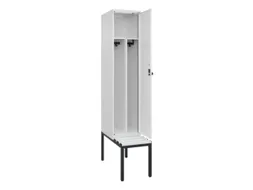 locker met bank,voor scheiding van kleding,HxBxD 2120x400x815mm,1vak