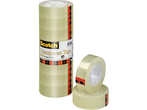 Plakband Scotch 550 19mmx33m transparant