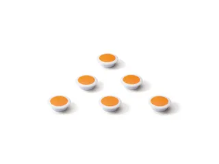 Glasbordmagneet 30mm Oranje Rond Extra Sterk - 1