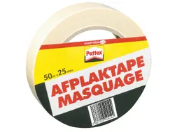 Afplaktape Pattex 25mmx50m creme
