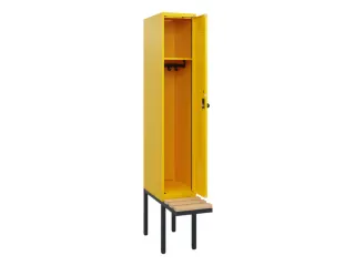 locker met bank,HxBxD 1950x300x815mm,1vak,vak B 300mm,draaigrendel - 1
