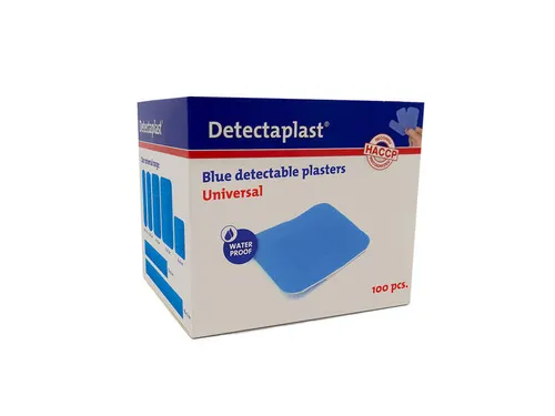 Detectaplast 8142 Pleister waterafstotend blauw 38x38mm 100 Stuks