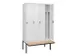 locker voor scheiding van kleding,HxBxD 2120x1200x815mm,4vak