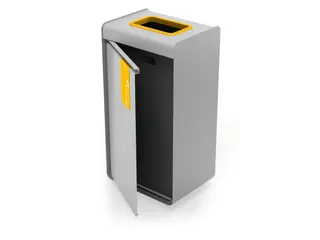 DURASORT Afvalbak sorteerunit 55L voor plastic Grijs Geel - 2