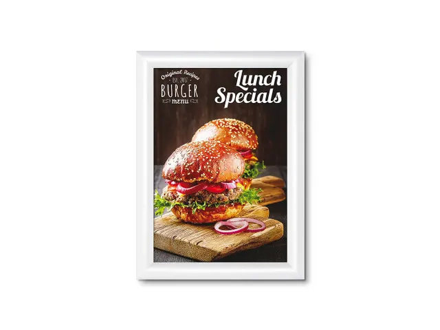 Kliklijst A4 Rechte hoeken 25mm Wit RAL9003