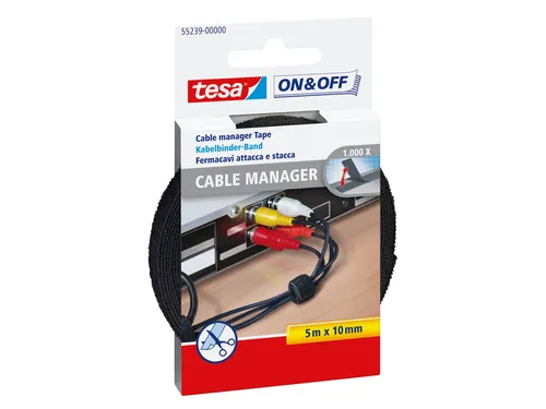 Kabelmanager tesa On & Off bundelen 5mx10mm zwart
