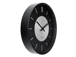 Wandklok NeXtime Retro II 25cm zwart/zilver metaal