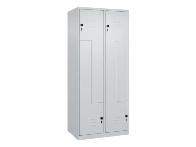 Z-garderobekast,HxBxD 1850x800x500mm,vak B 200/400mm,draaigrendel