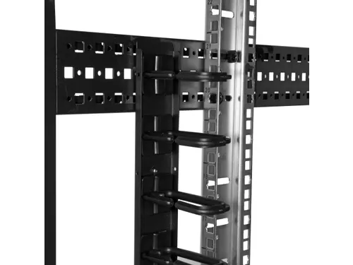 Verticale kabelmanager met D-ring haken 40U 1,8 m
