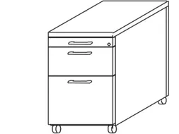 mobiel ladeblok HxBxD 570x430x800mm 1hangmappenframes onyxgrijs