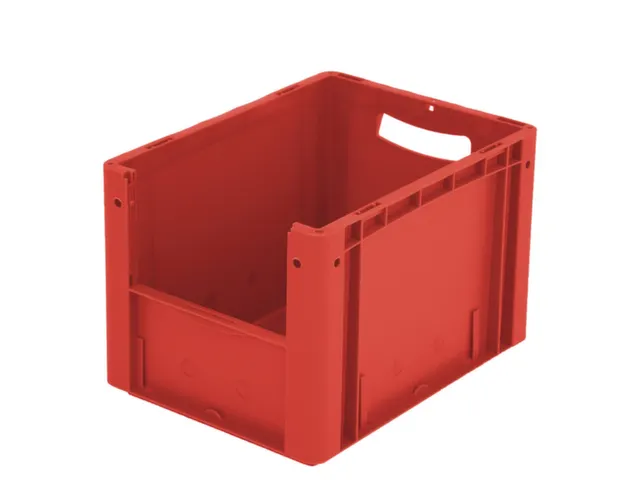 Euronorm Stapelkrat M. Grijpopening Pp Hxlxb 270X400X300Mm Rood